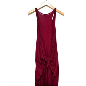 Aritzia We The Free Red Bohemian Tie Front Summer Dress Size XS